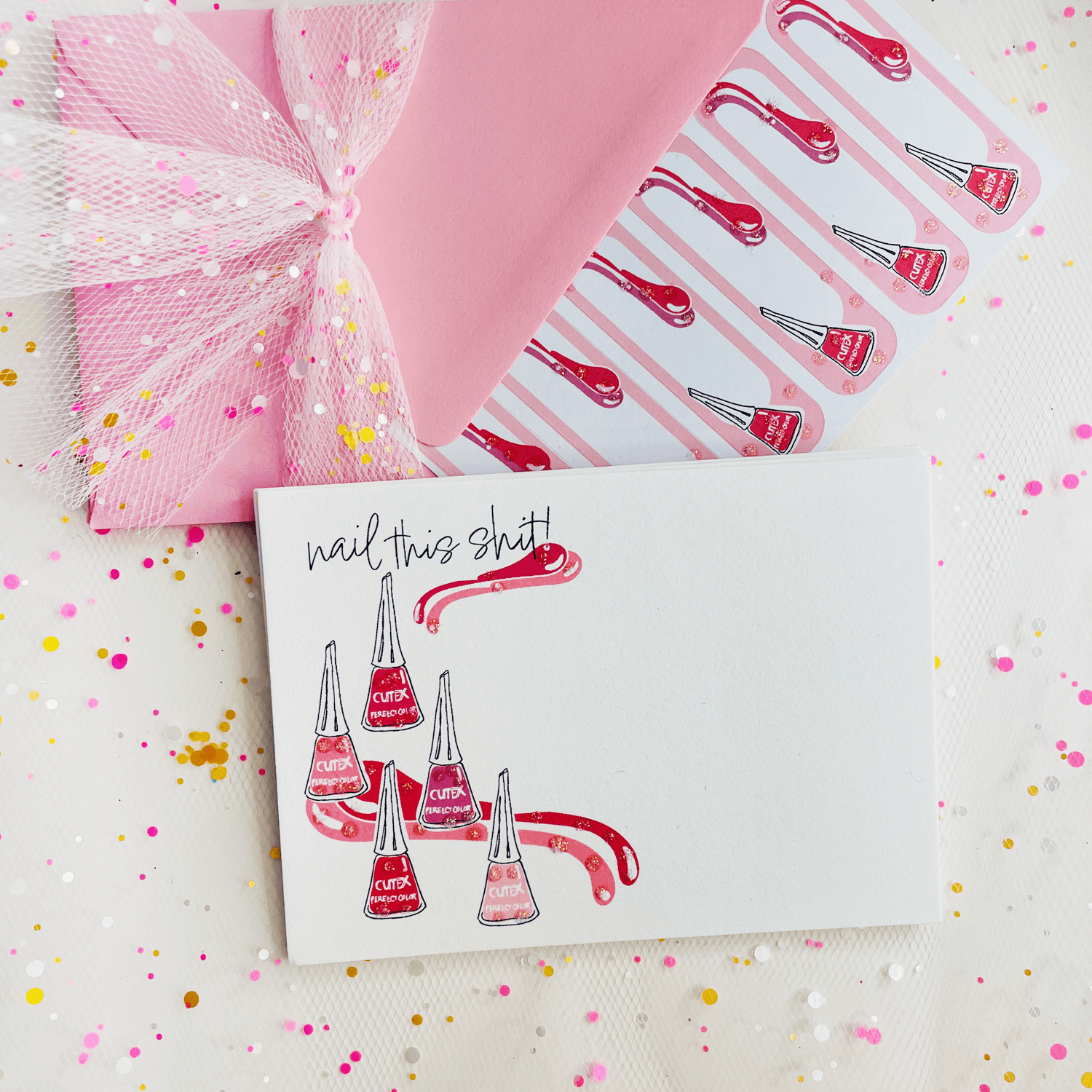 Inkfetti Nail Polish Mini Note Set 5-Pack (Nail this Shit)