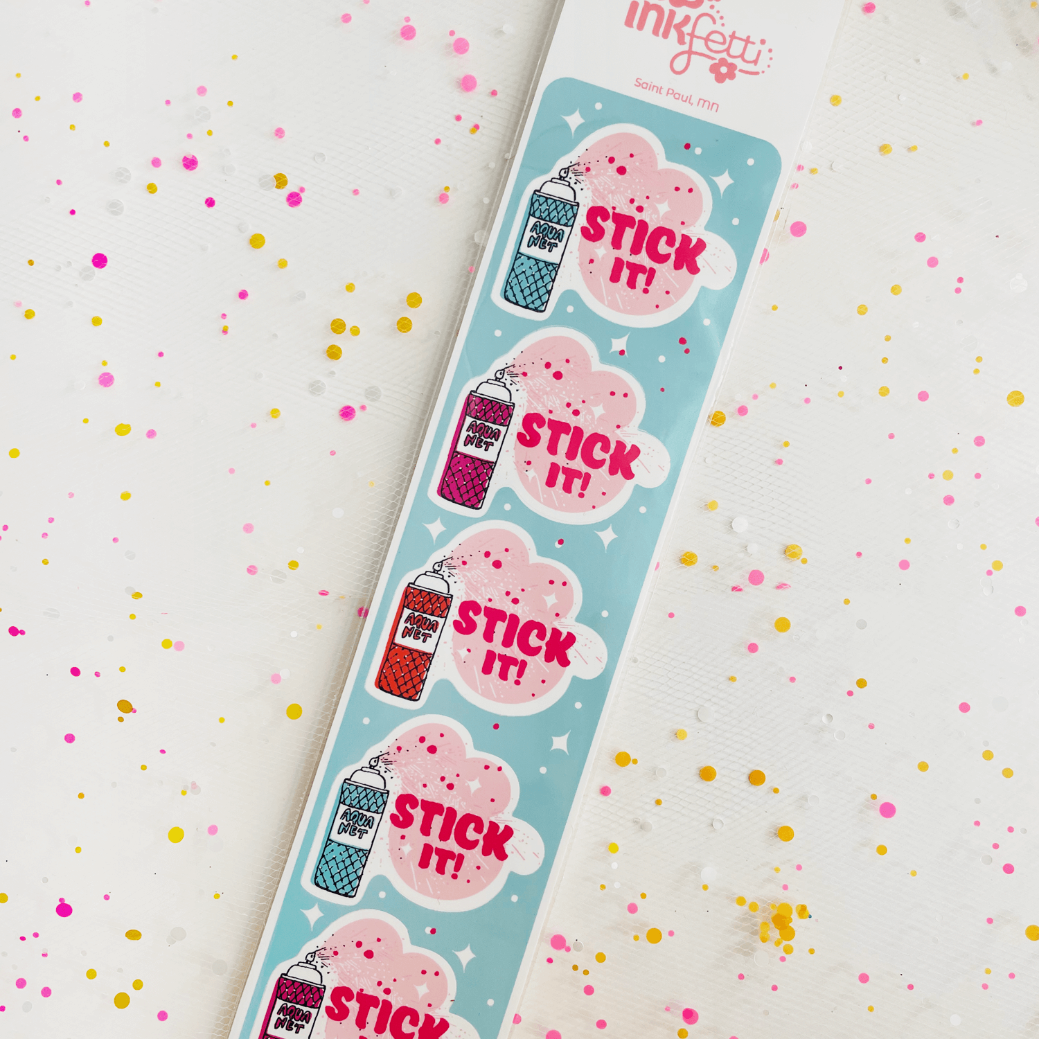 Inkfetti Hairspray Sticker Strip (Stick It)